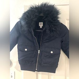 Kids Gap fall jacket with detachable fur collar